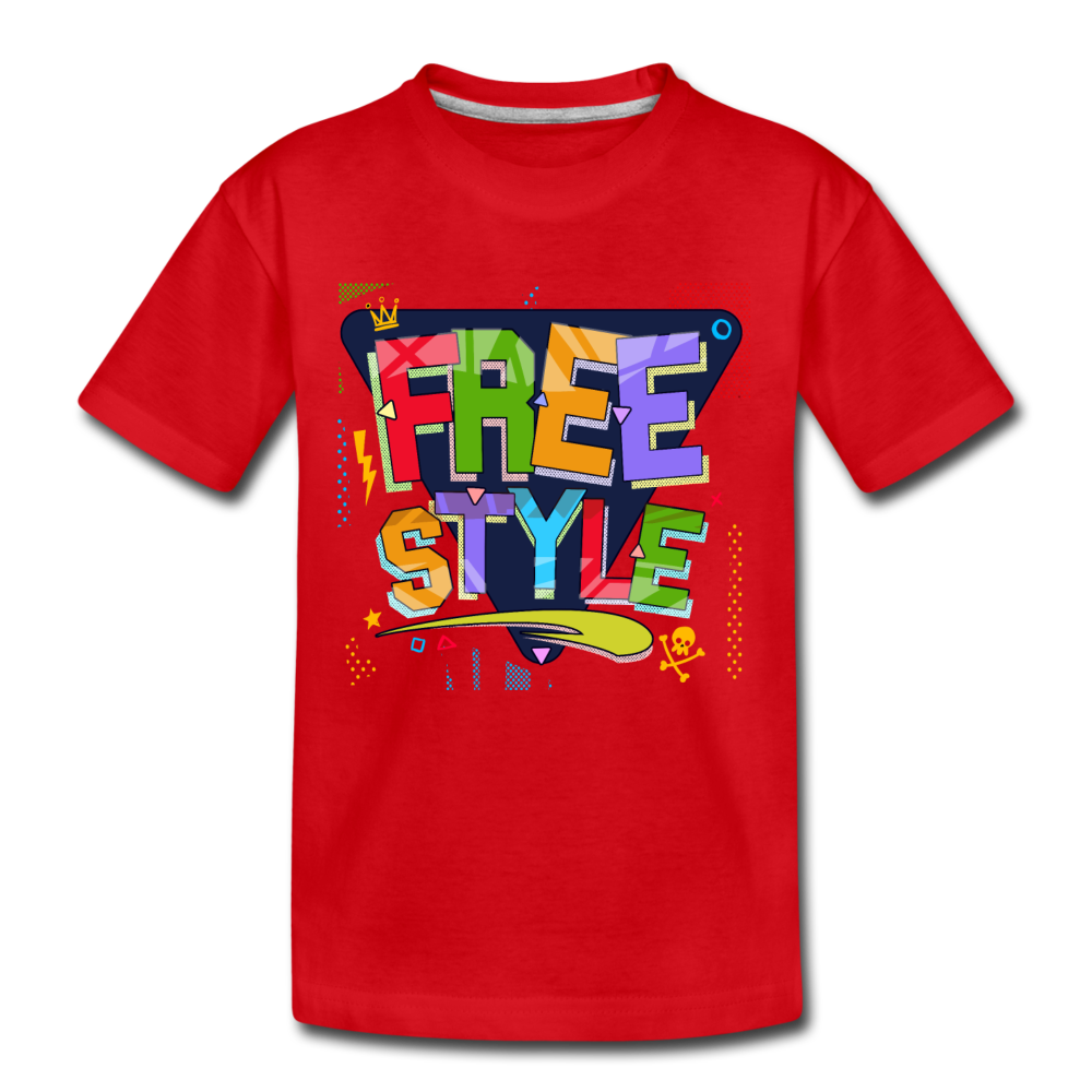Free Style Kids T-Shirt - red