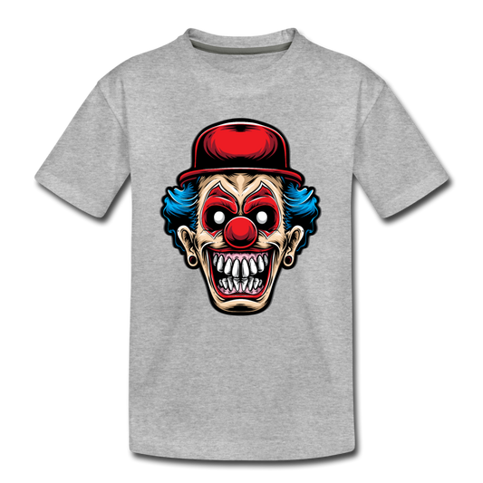 Clown Face Kids T-Shirt - heather gray