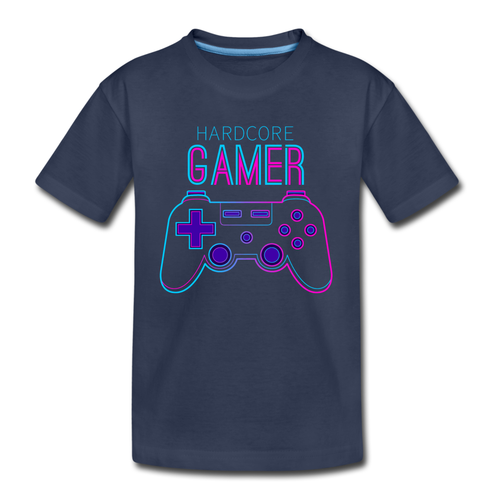 Hardcore Gamer Kids T-Shirt - navy