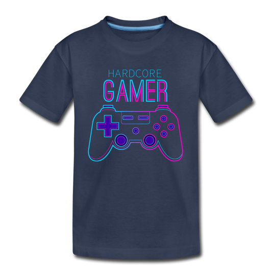 Hardcore Gamer Kids T-Shirt - navy