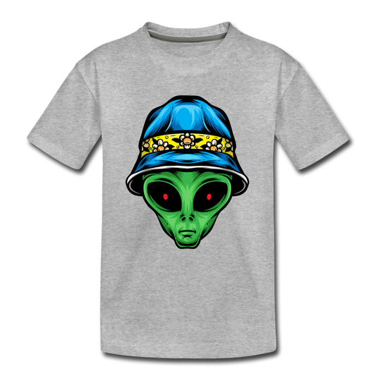 Alien Hat Kids T-Shirt - heather gray