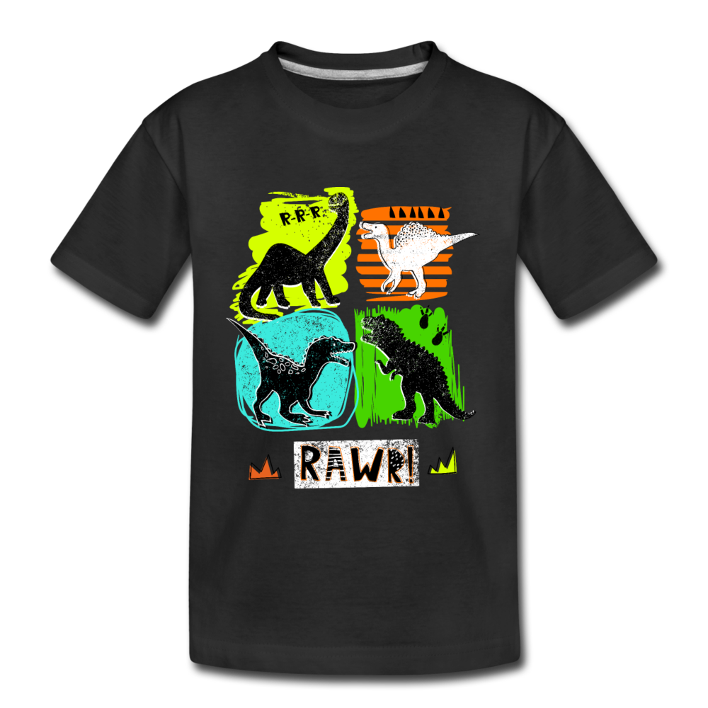 Dinosaurs Kids T-Shirt - black