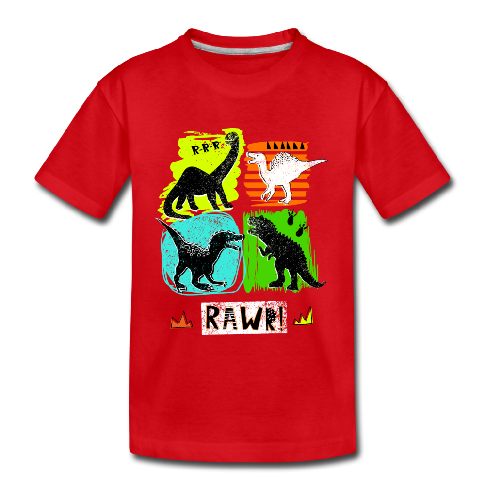 Dinosaurs Kids T-Shirt - red
