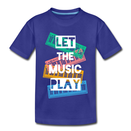 Let the Music Play Kids T-Shirt - royal blue