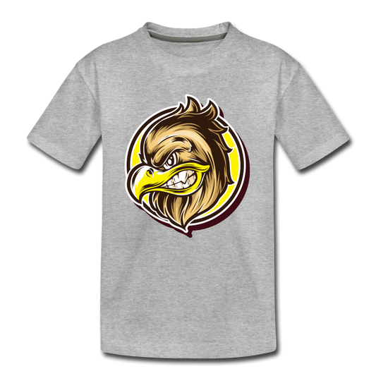 Eagle Head cartoon Kids T-Shirt - heather gray