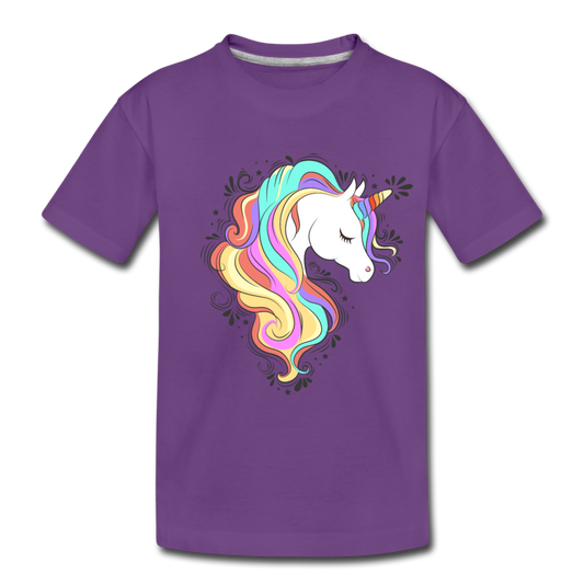 Colorful Unicorn Kids T-Shirt - purple