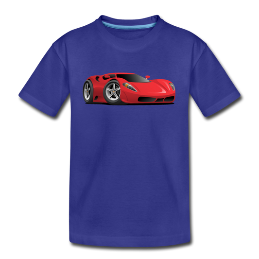 Red Sports Car Kids T-Shirt - royal blue