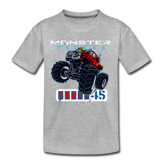 Monster Truck Kids T-Shirt - heather gray