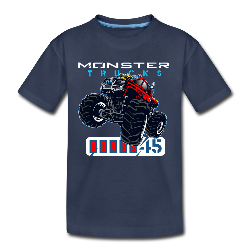 Monster Truck Kids T-Shirt - navy