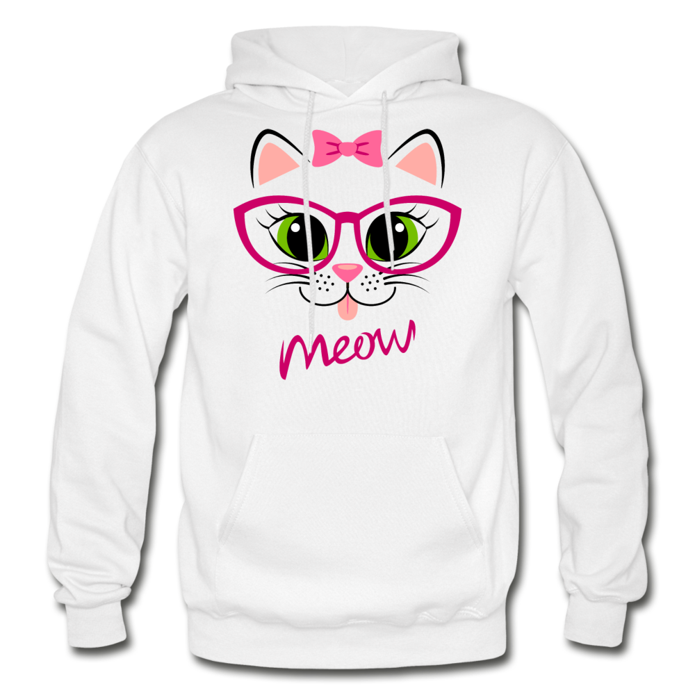 Cat Meow Hoodie - white