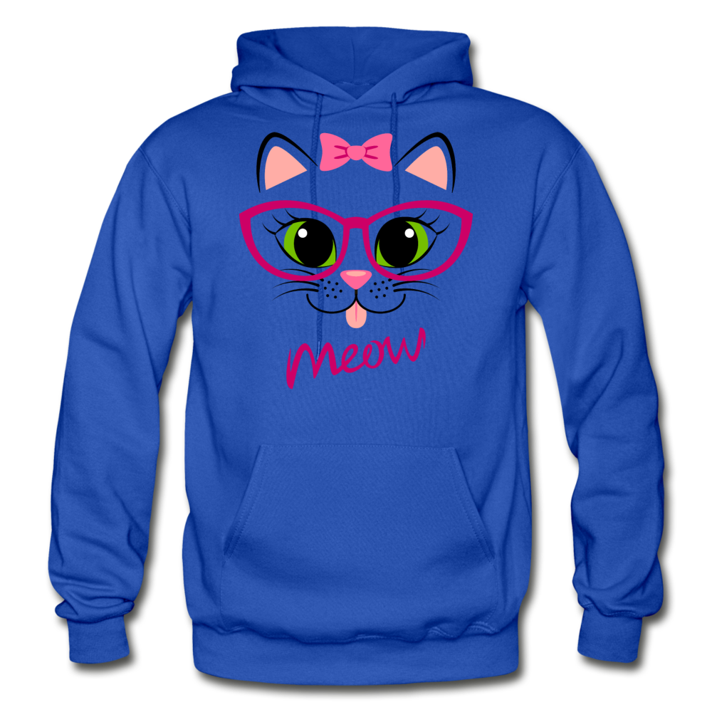 Cat Meow Hoodie - royal blue