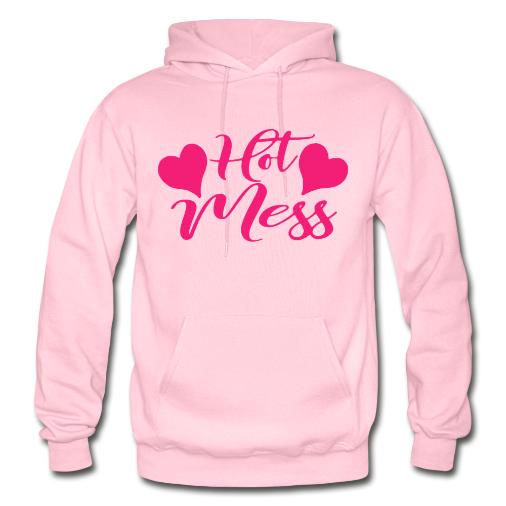Pink Hot Mess Hoodie - light pink