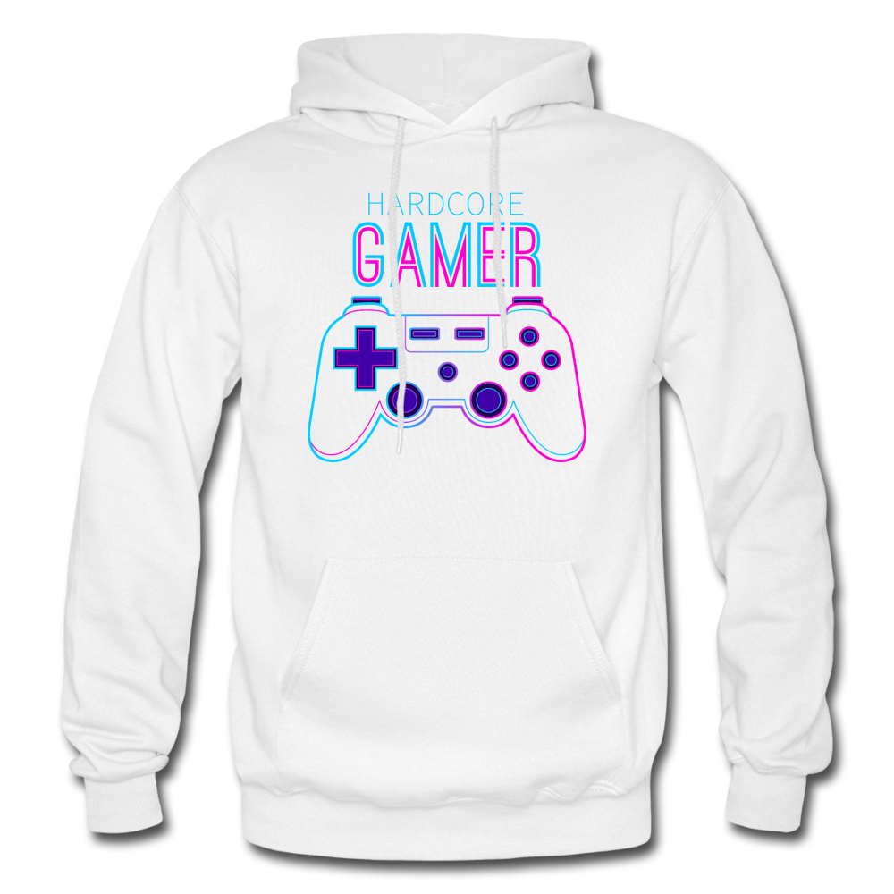 Hardcore Gamer Hoodie - white