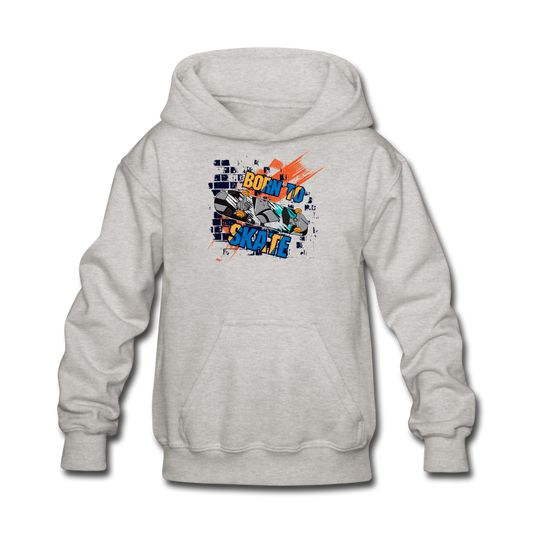 Born to Skate Grey Youth S - heather gray