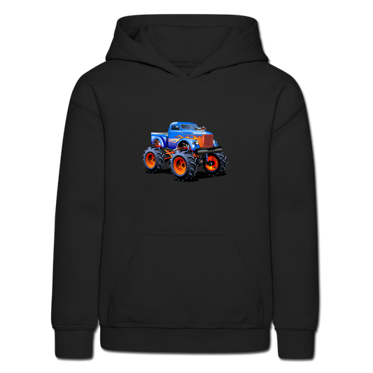 Monster Truck Kids Hoodie Black Youth XS - black