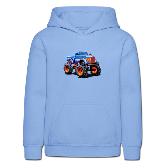 Monster Truck Kids Hoodie Carolina Blue - carolina blue