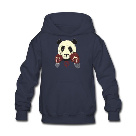 Boxing Panda Kids Hoodie - Navy - navy