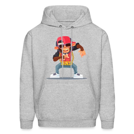 Hip Hop Monkey Hoodie - heather gray