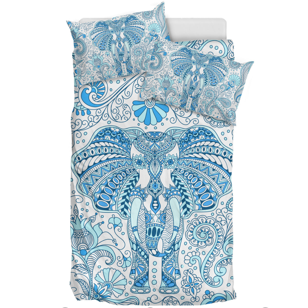 Mandala Elephant Printed Bedding Set
