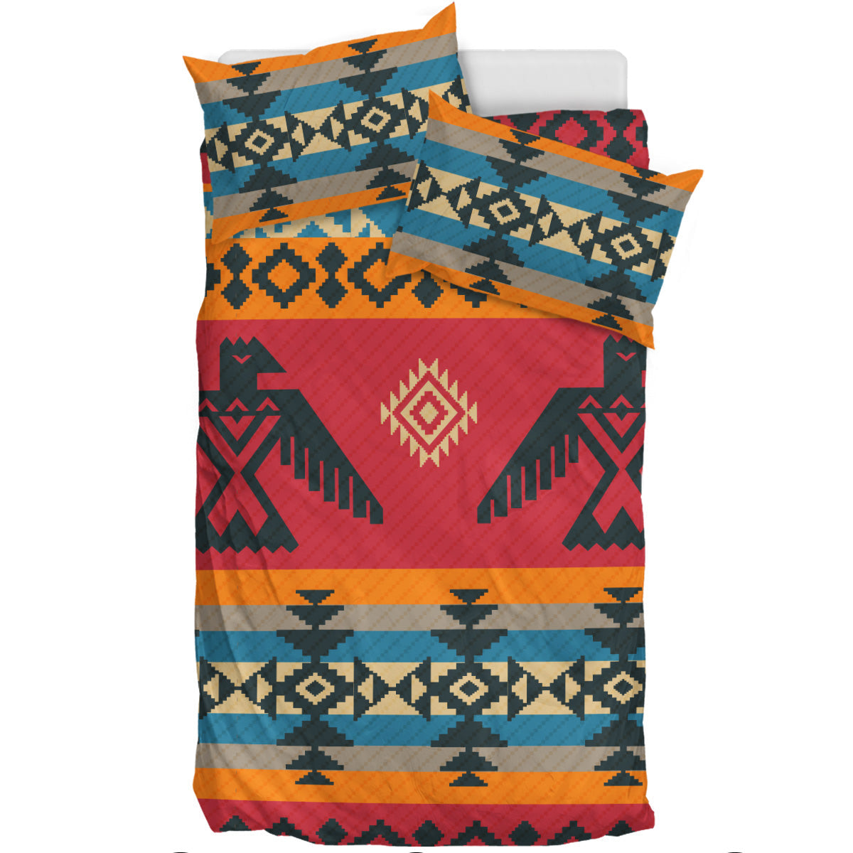 Ethnic Eagles Printed Bedding Set